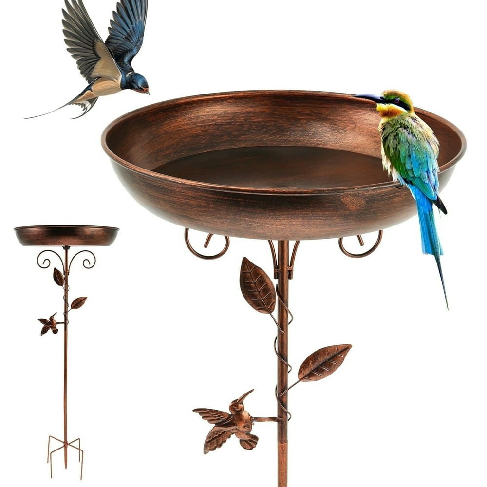 Xiyztok 32-Inch Standing Garden Bird Bath: $17.54 Xiyztok 32-Inch Standing Garden Bird Bath: $17.54