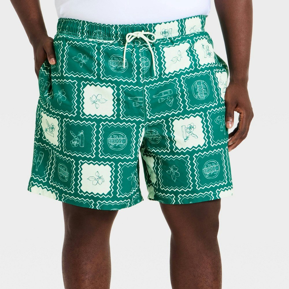 Goodfellow & Co Men's Big & Tall 7-Inch Patterned Swim Trunks: $15