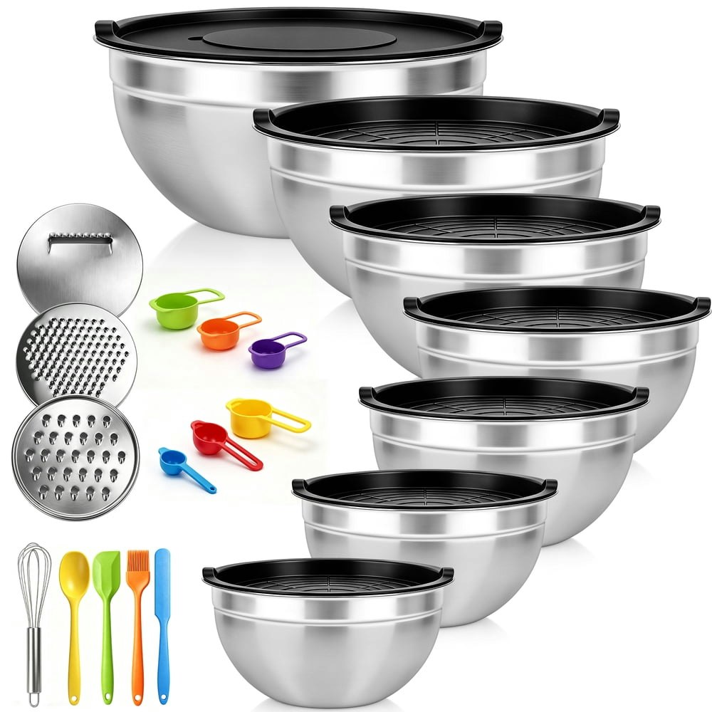 Stusgo 21-Piece Stainless Steel Mixing Bowl Set: $20.49 Stusgo 21-Piece Stainless Steel Mixing Bowl Set: $20.49