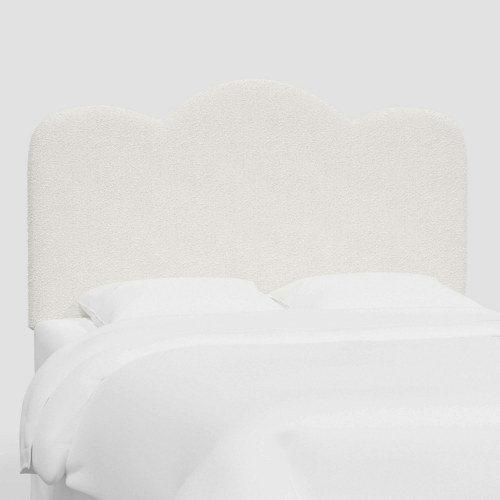 Threshold Lizzie California King Upholstered Scallop Headboard: $635 Threshold Lizzie California King Upholstered Scallop Headboard: $635