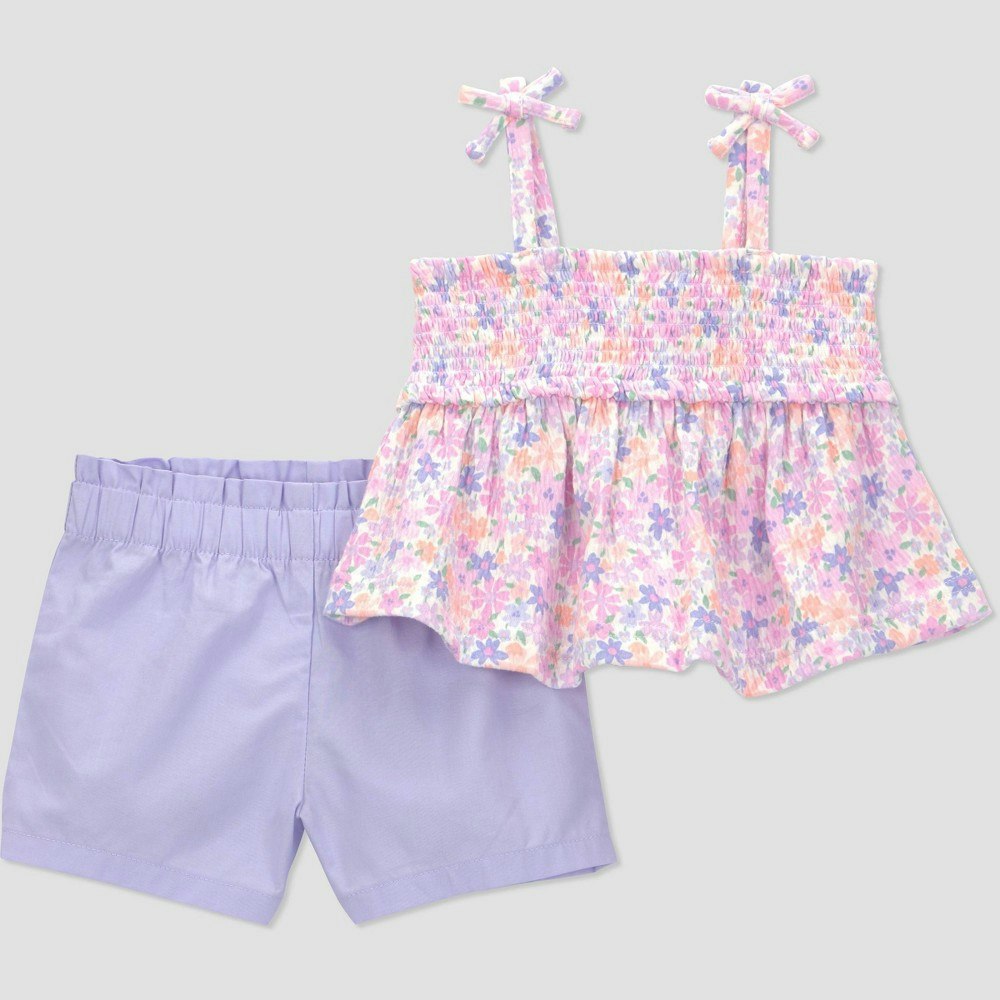 Carter's Just One You Baby Girls' Floral T-Shirt and Shorts 2-Piece Set: $12 Carter's Just One You Baby Girls' Floral T-Shirt and Shorts 2-Piece Set: $12