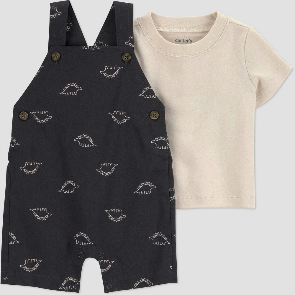 Carter's Just One You Baby Boys' Dinosaur Shortalls Set: $16 Carter's Just One You Baby Boys' Dinosaur Shortalls Set: $16