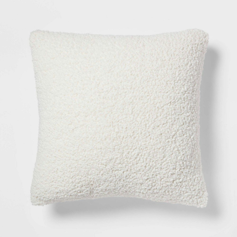 Threshold Faux Shearling Decorative Throw Pillow: $35 Threshold Faux Shearling Decorative Throw Pillow: $35