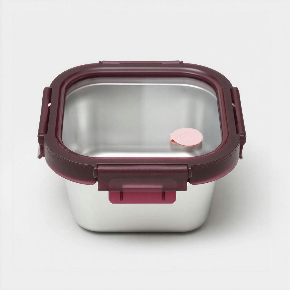 Genicook 20oz Stainless Steel Food Storage Container with Glass Lid: $13.99 Genicook 20oz Stainless Steel Food Storage Container with Glass Lid: $13.99