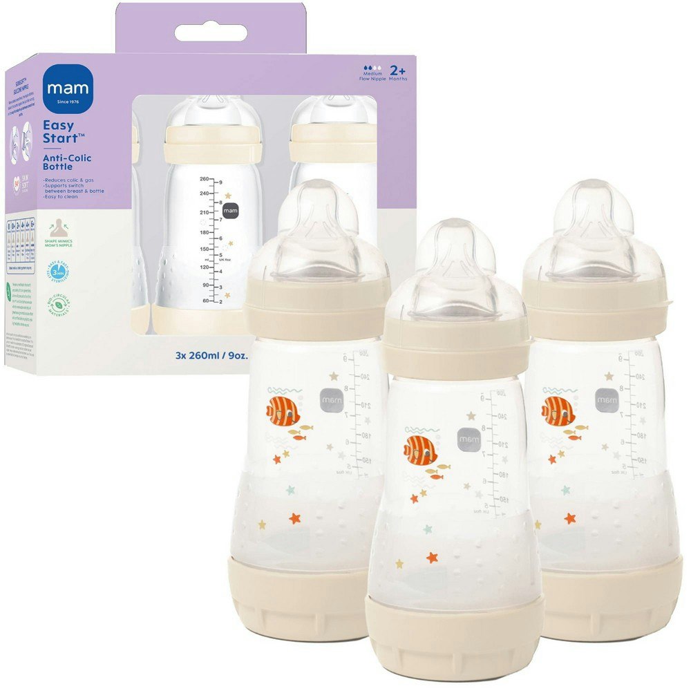 MAM Easy Start Anti-Colic 9oz Baby Bottle 3-Pack: $19.49 MAM Easy Start Anti-Colic 9oz Baby Bottle 3-Pack: $19.49
