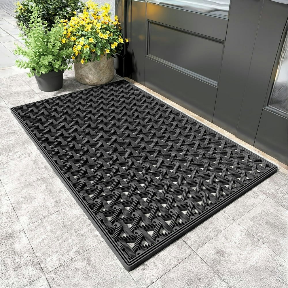 Pabube 19" x 29" Heavy-Duty Rubber Outdoor Doormat: $18.39 Pabube 19" x 29" Heavy-Duty Rubber Outdoor Doormat: $18.39
