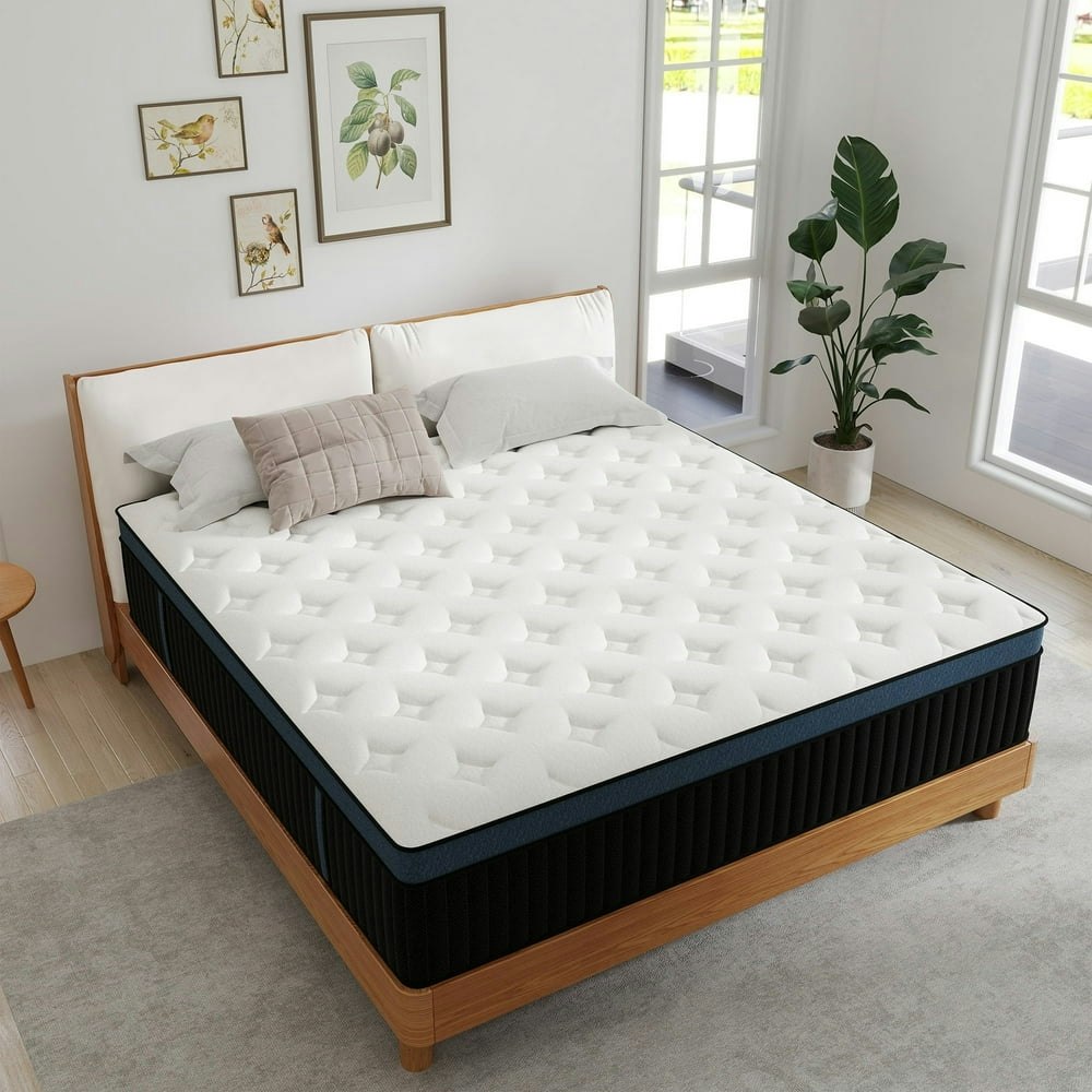 Kviwasha 14-inch Queen Memory Foam and Spring Hybrid Mattress: $189.35