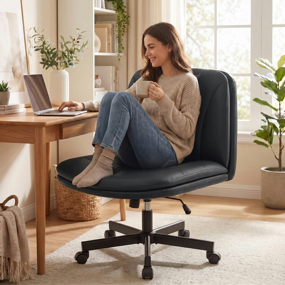 Coolhut Cross-Legged Armless Office Chair: $89.98