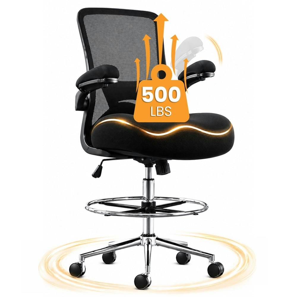 Jonpony 500-lb Big and Tall Ergonomic Mesh Office Chair: $96.99