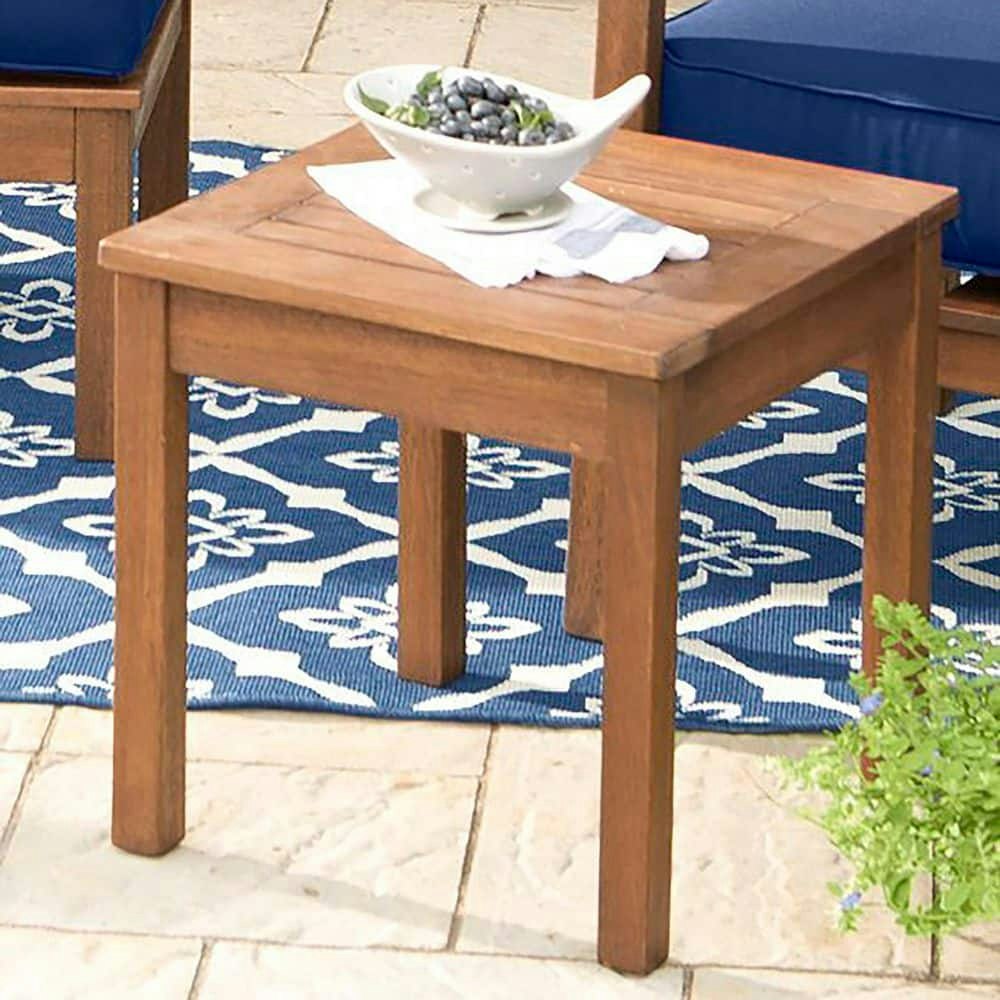 Lancaster 18x18-Inch Eucalyptus Wood Outdoor Side Table: $110 Lancaster 18x18-Inch Eucalyptus Wood Outdoor Side Table: $110