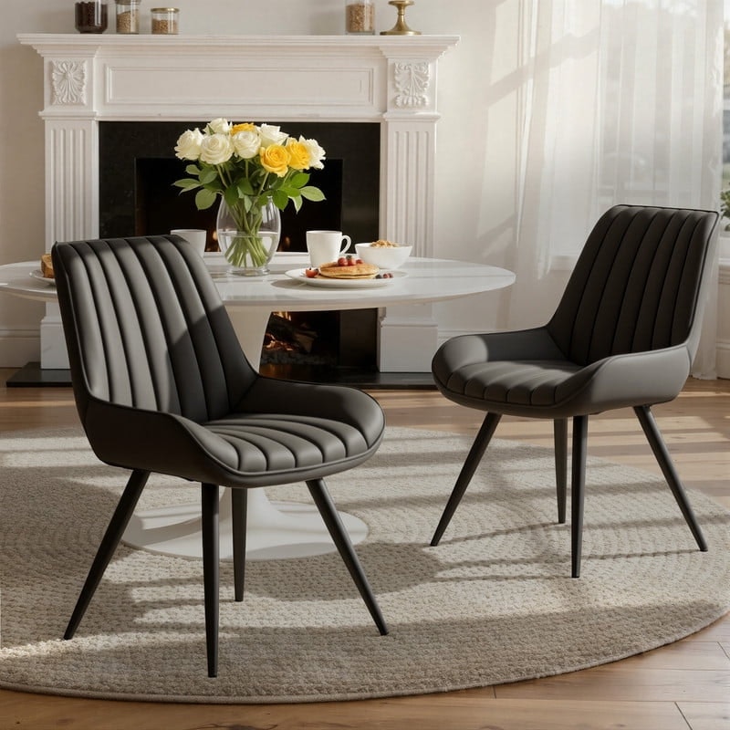 Daluvenix Upholstered Fabric Dining Chairs 2-Pack: $99.99 Daluvenix Upholstered Fabric Dining Chairs 2-Pack: $99.99
