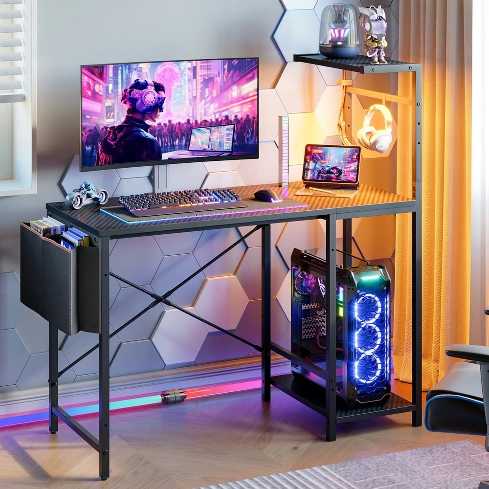 Bestier 44-inch Gaming Desk with LED Lights: $57.44 Bestier 44-inch Gaming Desk with LED Lights: $57.44