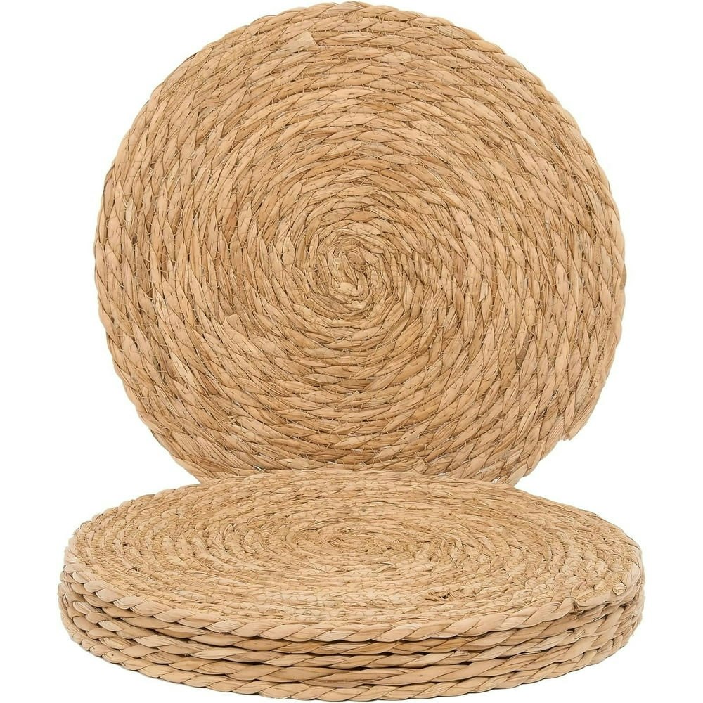 12-Inch Round Woven Water Hyacinth Placemat 6-Pack: $17.99 12-Inch Round Woven Water Hyacinth Placemat 6-Pack: $17.99