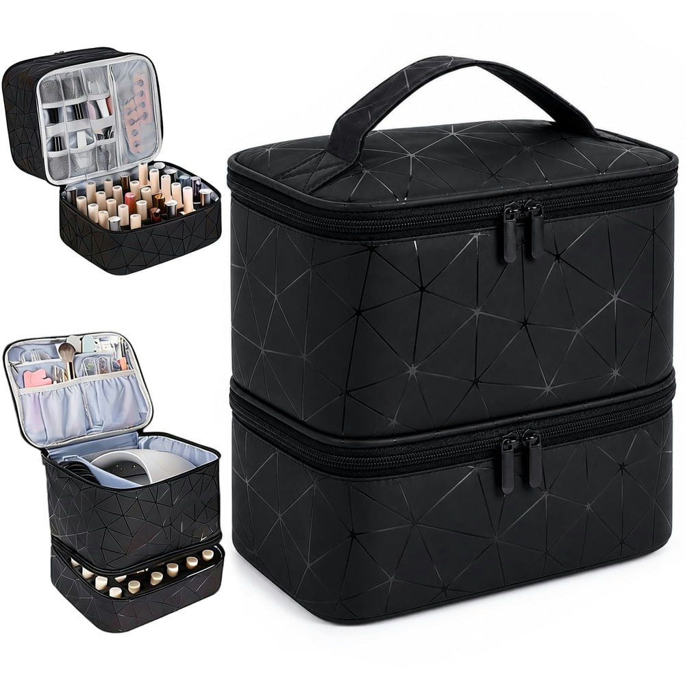 Yalumo 30-Bottle Nail Polish Organizer Case: $14.59