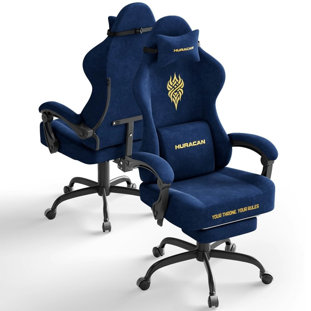 Soontrans Velvet Ergonomic Gaming Chair with Footrest: $89.77