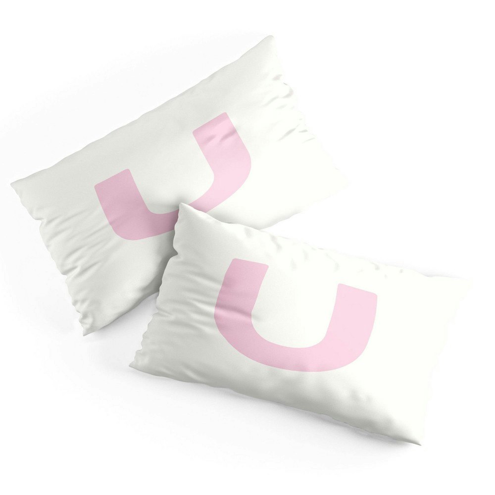 Deny Designs April Lane Pink Monogram King Microfiber Pillow Sham: $35.49 Deny Designs April Lane Pink Monogram King Microfiber Pillow Sham: $35.49