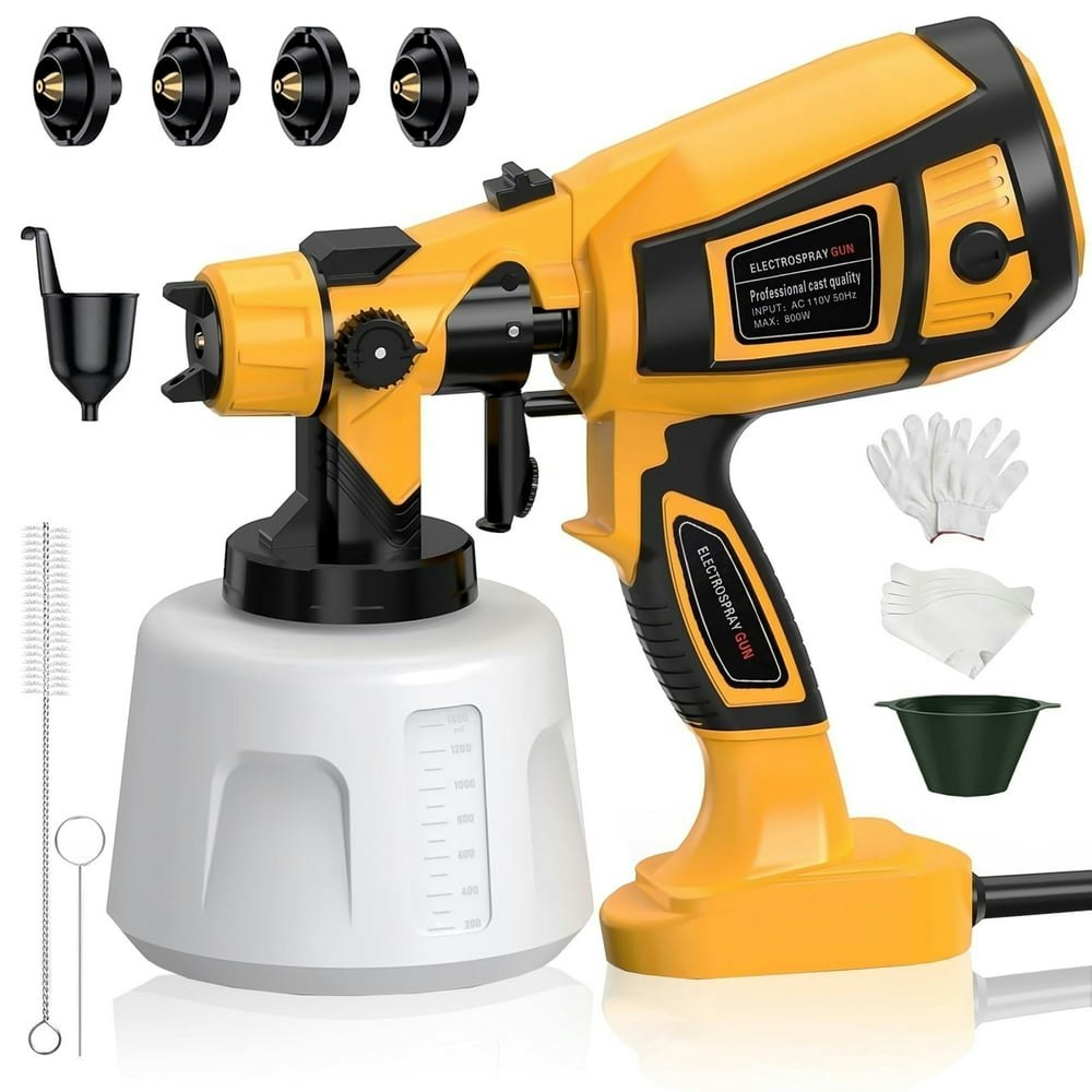Hotree 800W HVLP Electric Paint Sprayer Gun: $29.99