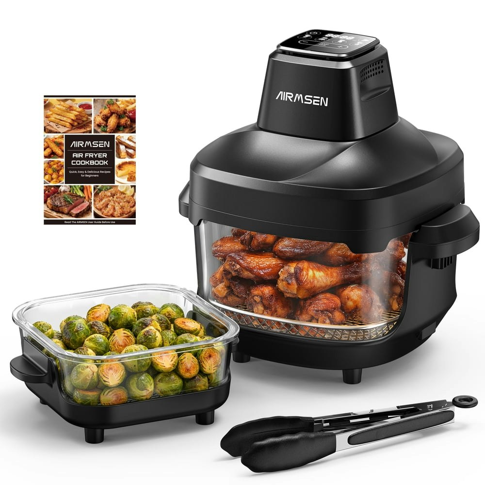 Airmsen 4.8-Quart & 1.3-Quart Portable Glass Air Fryer: $85.99 Airmsen 4.8-Quart & 1.3-Quart Portable Glass Air Fryer: $85.99
