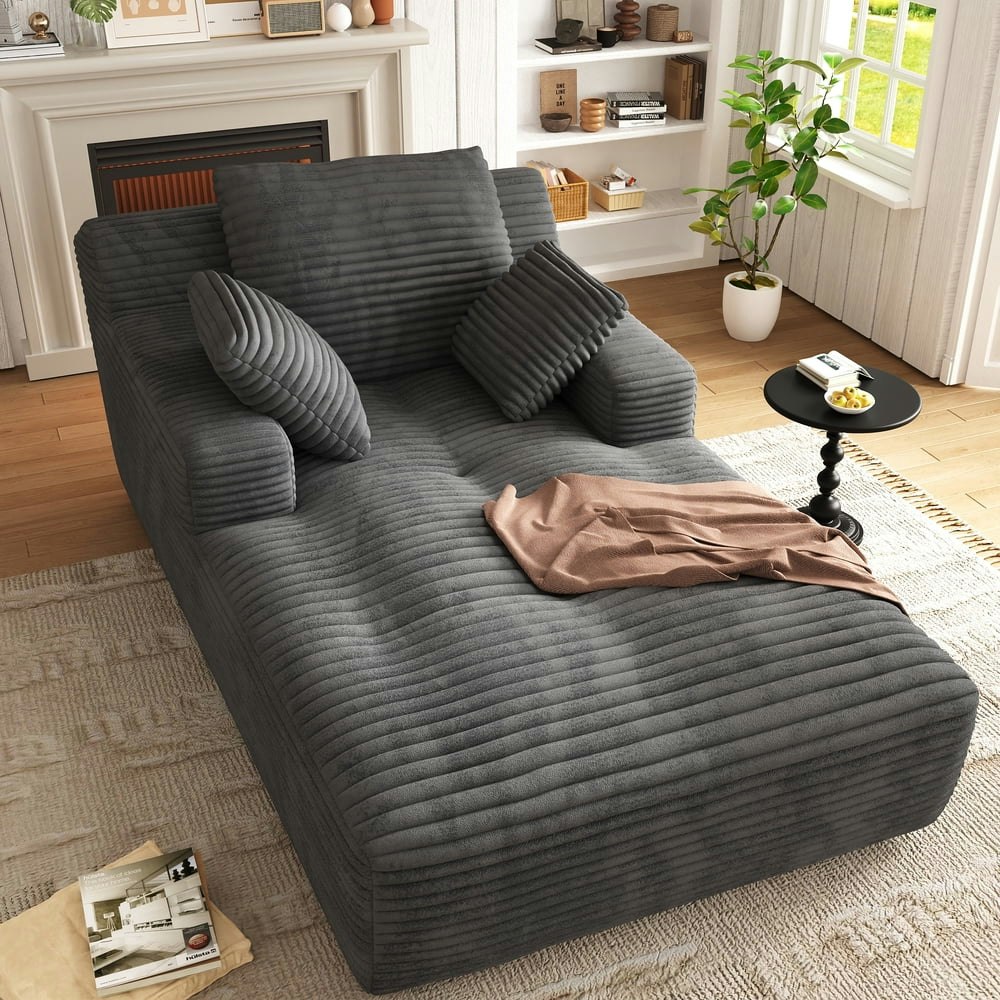 67-inch Oversized Corduroy Chaise Lounge Chair: $215.89 67-inch Oversized Corduroy Chaise Lounge Chair: $215.89