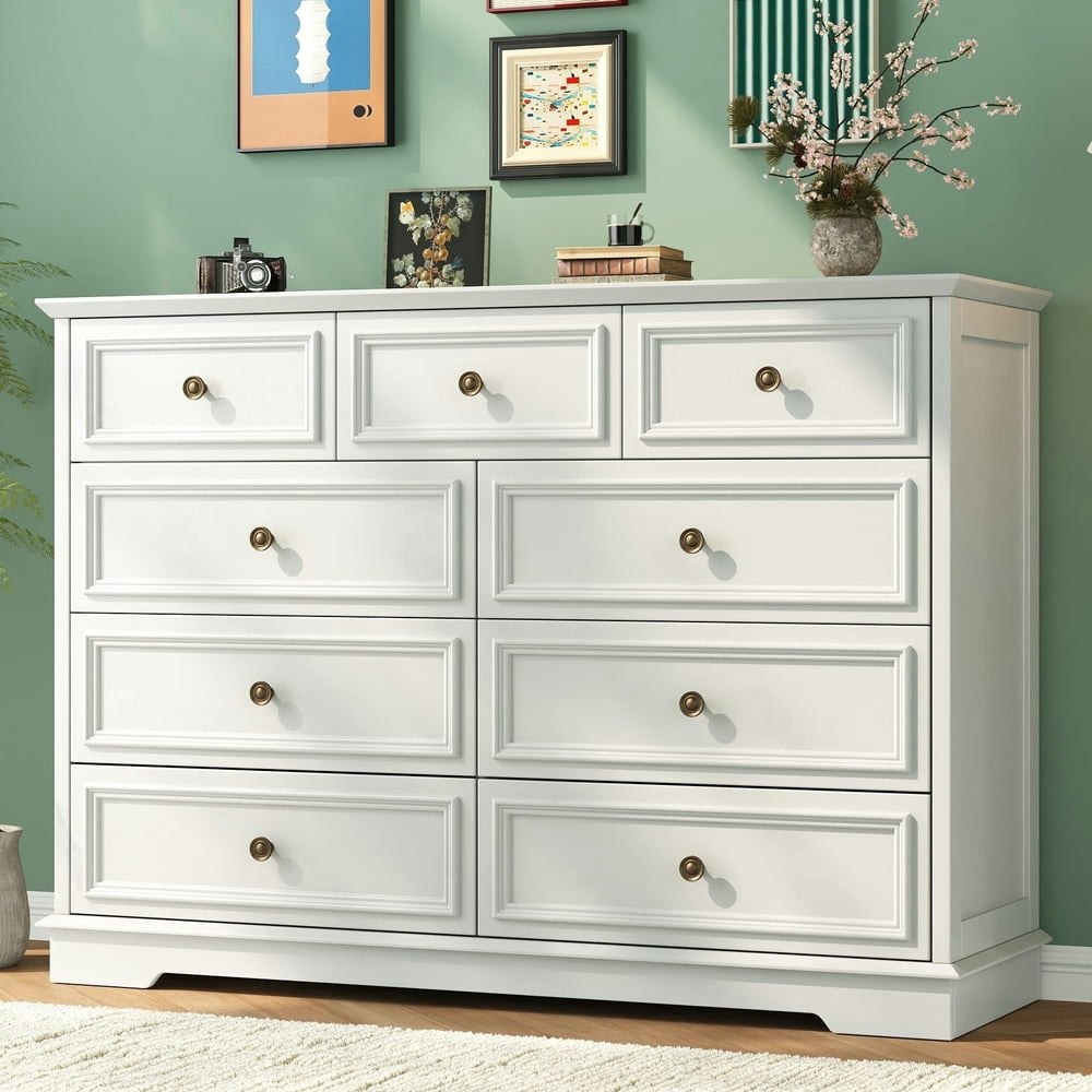 9-Drawer Rustic Wood Bedroom Dresser: $299.99 9-Drawer Rustic Wood Bedroom Dresser: $299.99