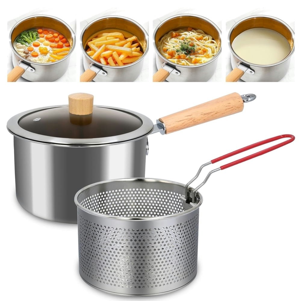 Soulgenix 3-Quart Stainless Steel Deep Fryer Pot with Basket: $25.99 Soulgenix 3-Quart Stainless Steel Deep Fryer Pot with Basket: $25.99