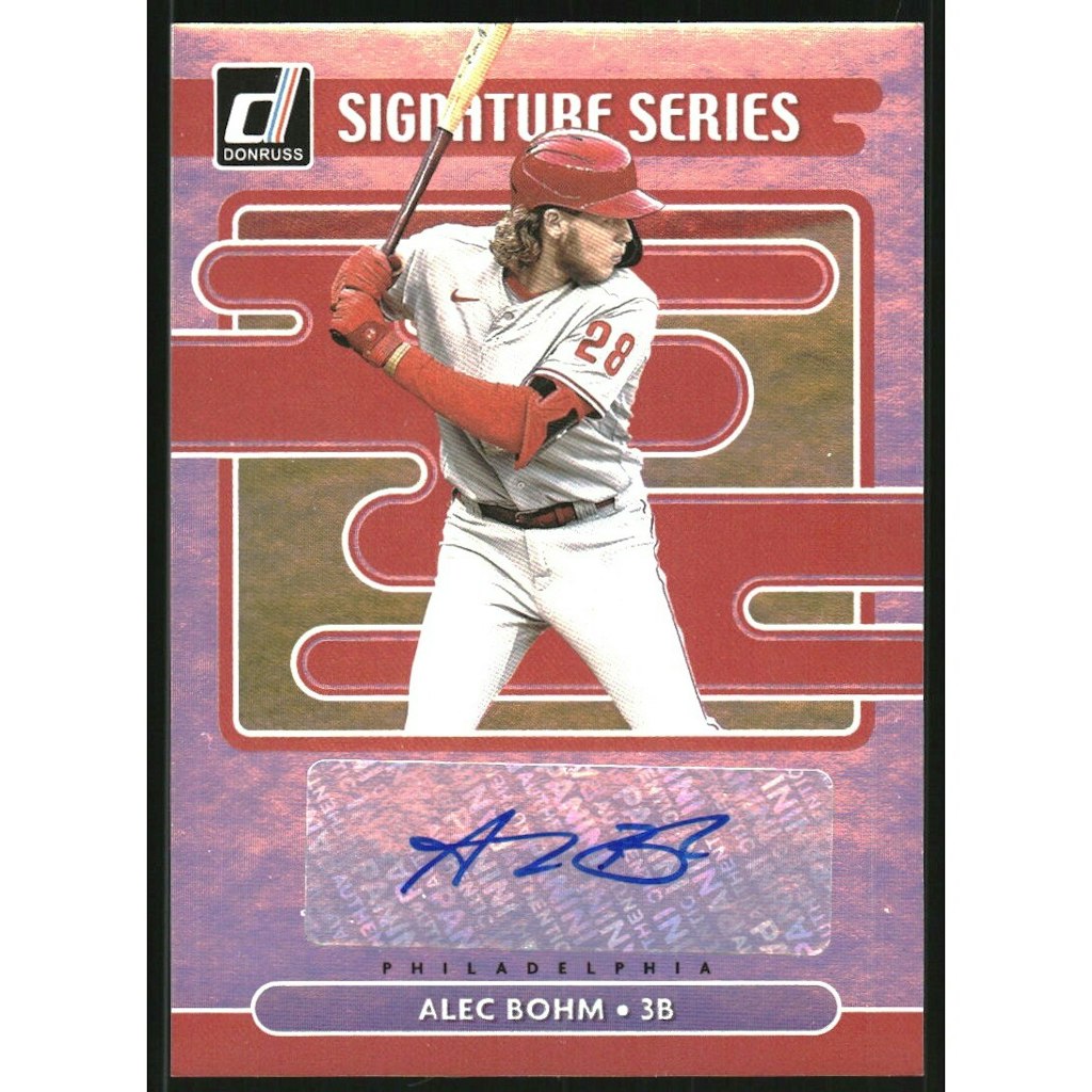 2021 Donruss Signature Series Alec Bohm #46 Trading Card: $18 2021 Donruss Signature Series Alec Bohm #46 Trading Card: $18