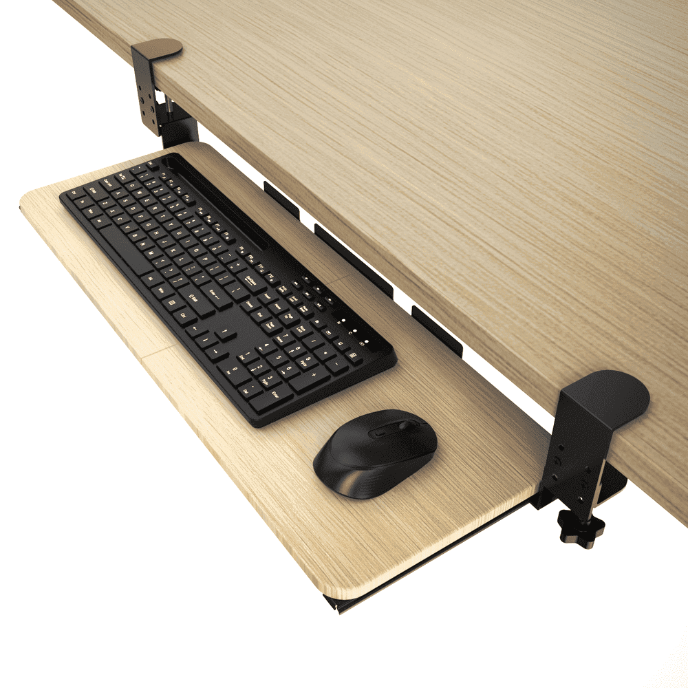 Pine Slide-Out Under-Desk Keyboard Tray: $30.59 Pine Slide-Out Under-Desk Keyboard Tray: $30.59