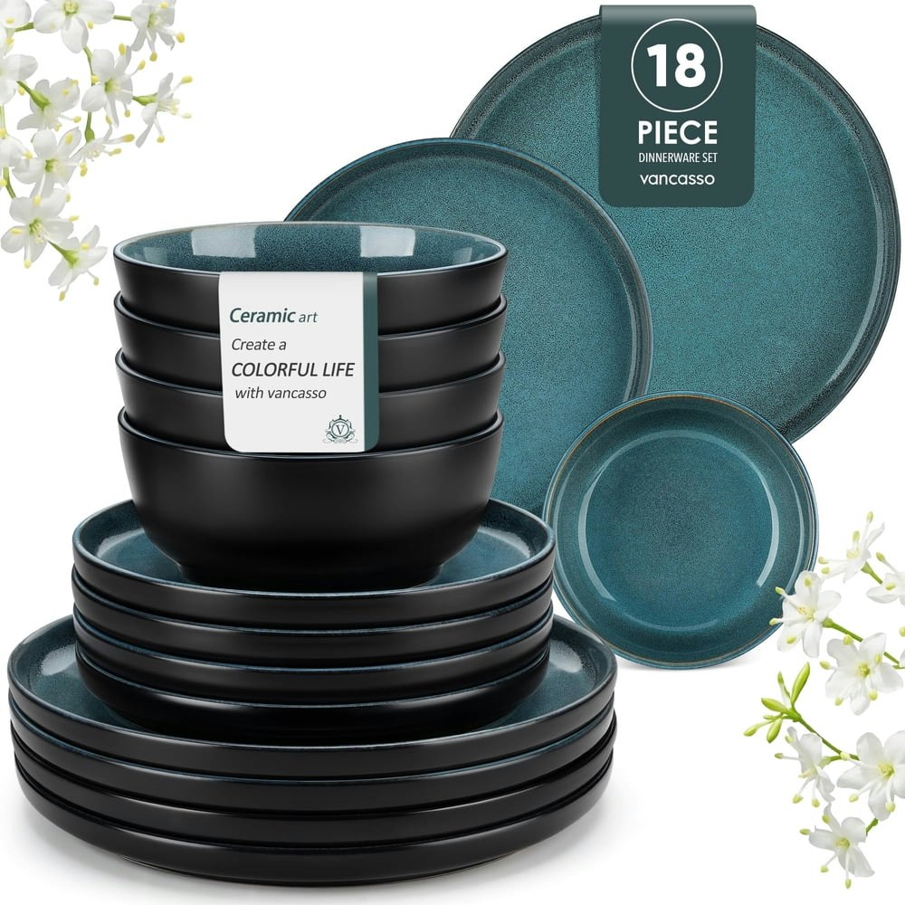 Malacasa 18-Piece Stoneware Dinnerware Set for 6: $59.99 Malacasa 18-Piece Stoneware Dinnerware Set for 6: $59.99