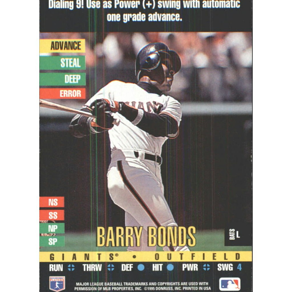 1995 Donruss Top of the Order #349 Barry Bonds Card: $15