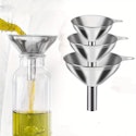 3-Piece Stainless Steel Mini Kitchen Funnel Set for $3 + free shipping
