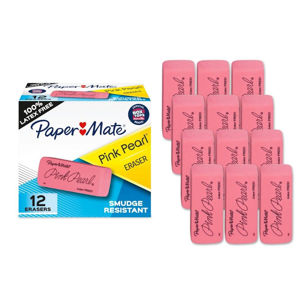 Paper Mate Pink Pearl Erasers 12 Count: $5.90