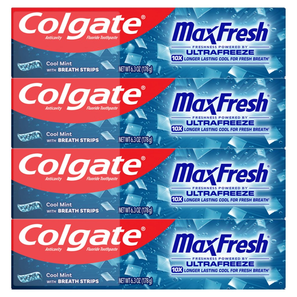 Colgate MaxFresh Cool Mint Toothpaste 4-Pack: $11