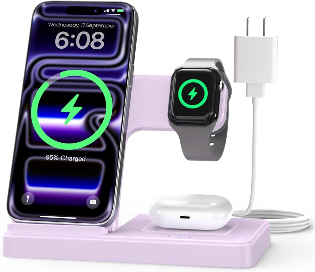 Getpals 3-in-1 Wireless Charging Station: $11.98