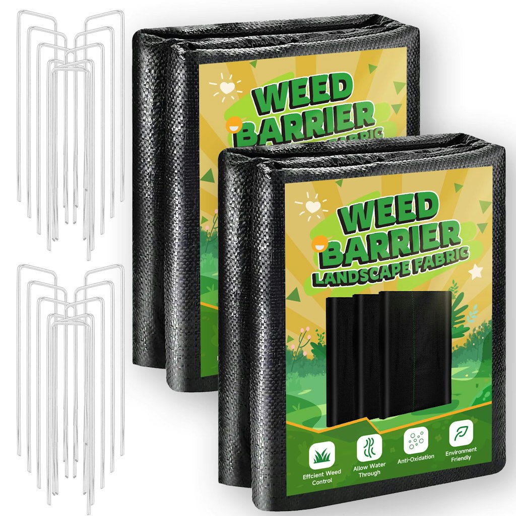 4x100-Foot Heavy Duty Weed Barrier Landscape Fabric 2-Pack: $20 4x100-Foot Heavy Duty Weed Barrier Landscape Fabric 2-Pack: $20