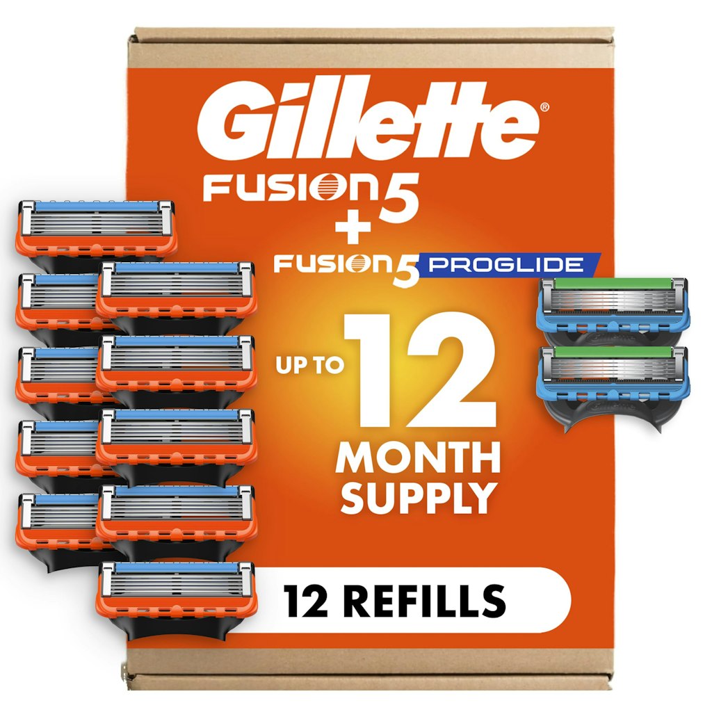 Gillette Fusion5 & ProGlide Men's Razor Blade Refills 12-Count Variety Pack: $34.29