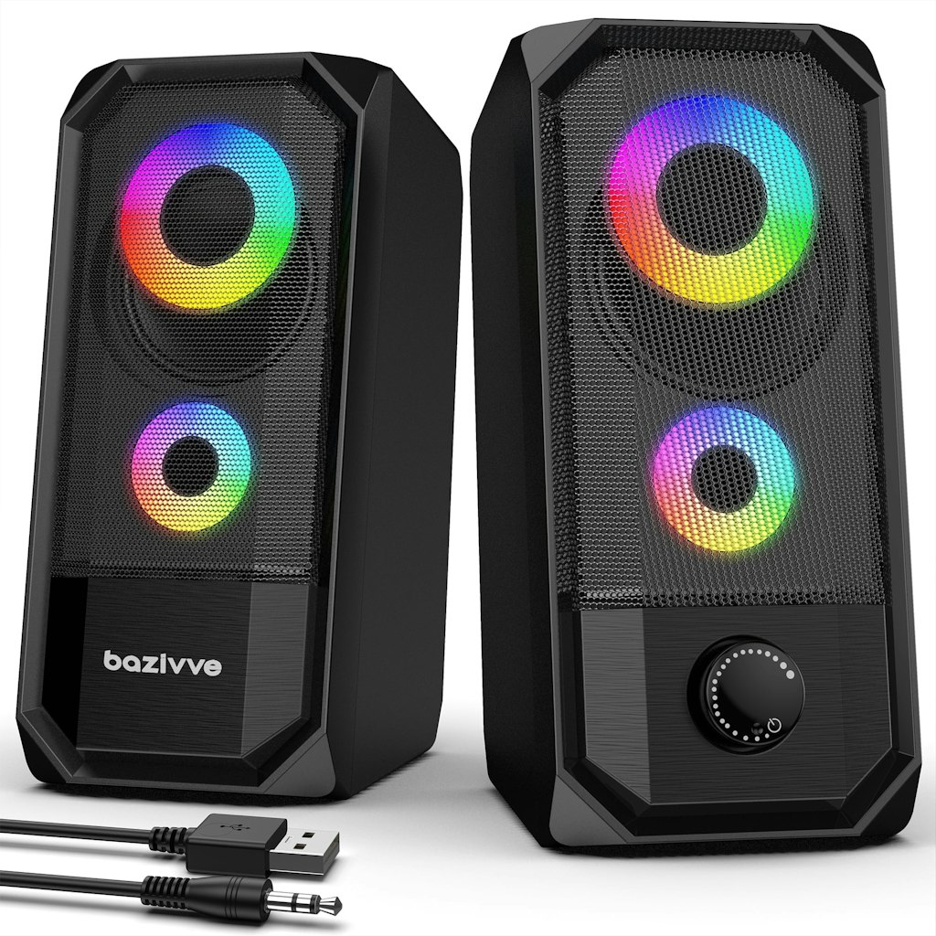 RGB Wired USB Computer Speakers:  $20 