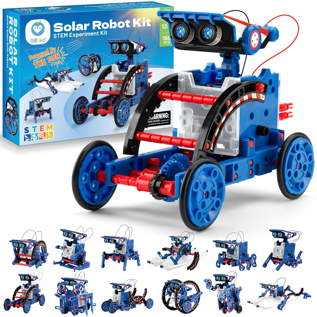 Sillbird 12-in-1 Solar Robot Building Kit STEM Toy: $15