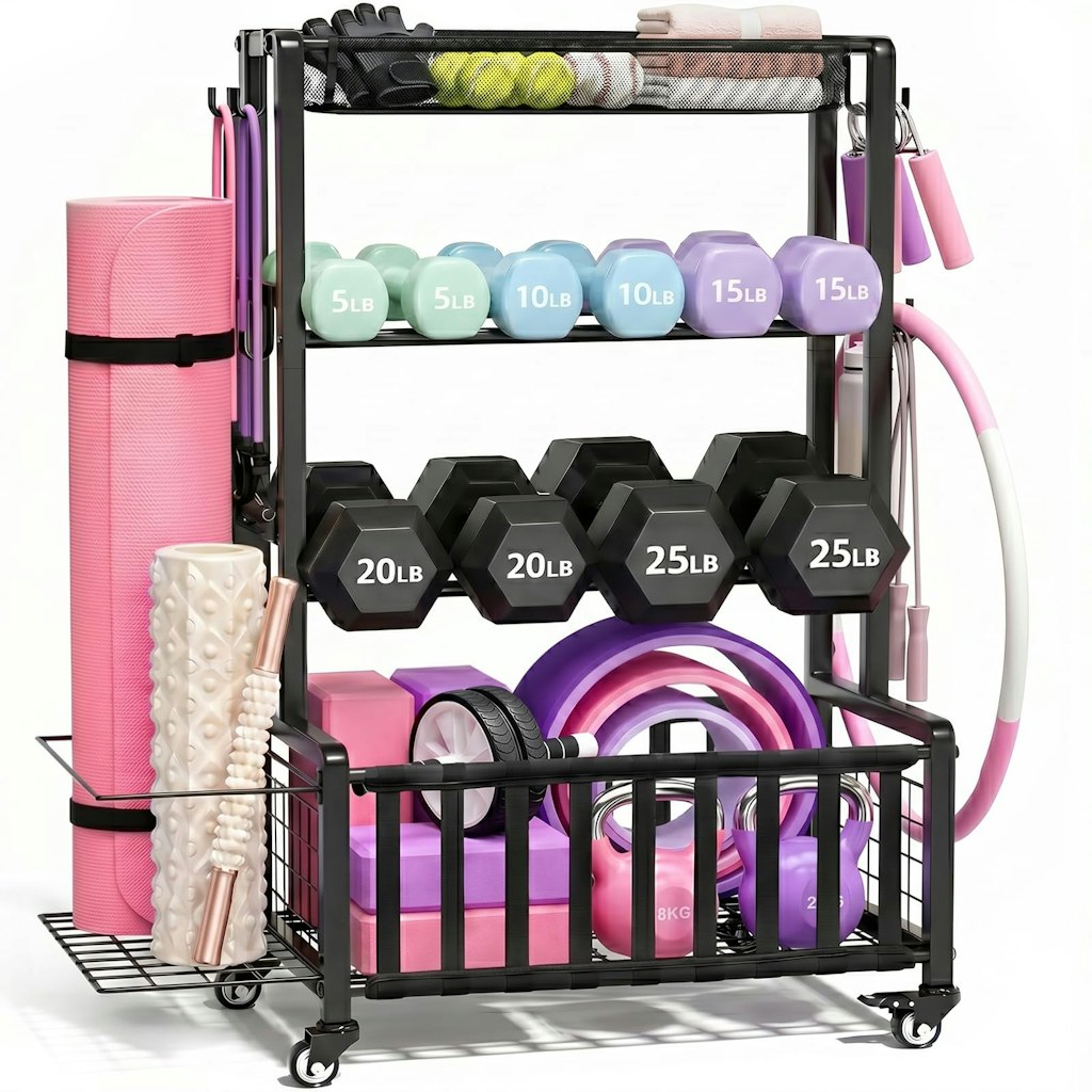Dumbbell Rack Adjustable Home Gym Storage Organizer: $66 Dumbbell Rack Adjustable Home Gym Storage Organizer: $66