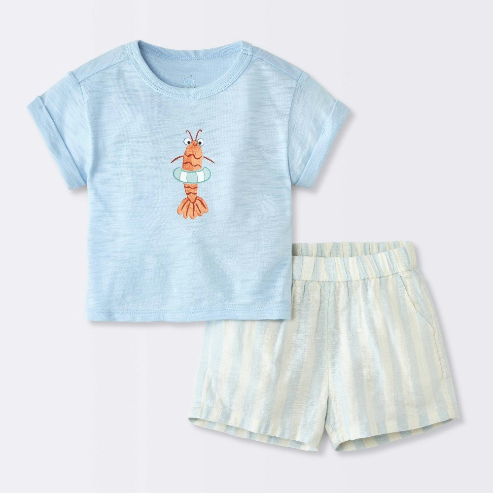 Cloud Island Baby Boys' Lil Shrimp T-Shirt and Shorts Set 6-9M: $12 Cloud Island Baby Boys' Lil Shrimp T-Shirt and Shorts Set 6-9M: $12