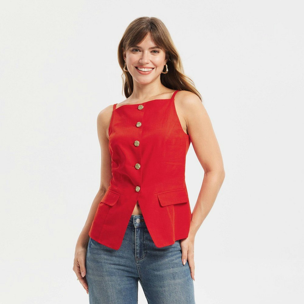 A New Day Women's Button-Front Vest: $38 A New Day Women's Button-Front Vest: $38