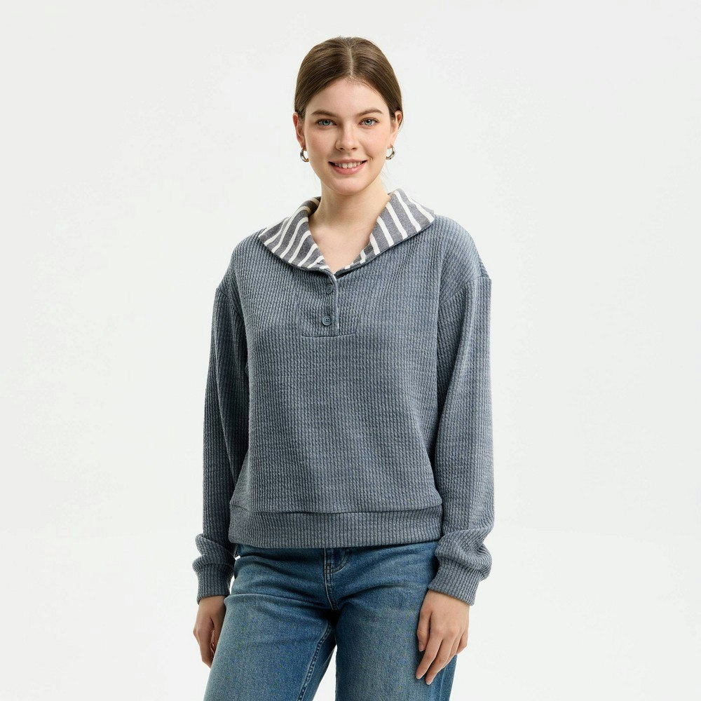 Universal Thread Women's Long Sleeve Button-Down Knit Top: $40 Universal Thread Women's Long Sleeve Button-Down Knit Top: $40
