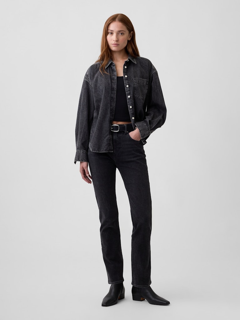 High Rise '90s Slim Straight Jeans: $31.99 High Rise '90s Slim Straight Jeans: $31.99