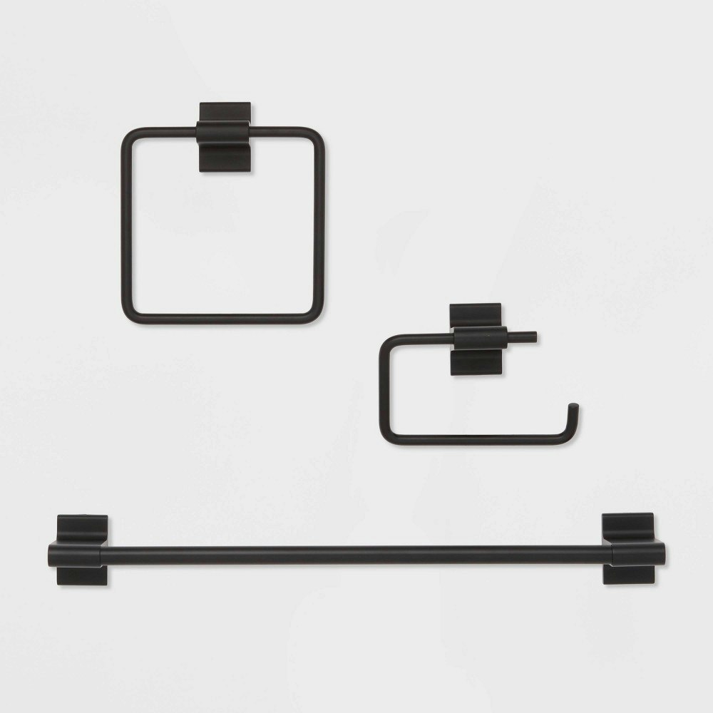 Threshold 3-Piece Modern Bath Hardware Set: $50 Threshold 3-Piece Modern Bath Hardware Set: $50