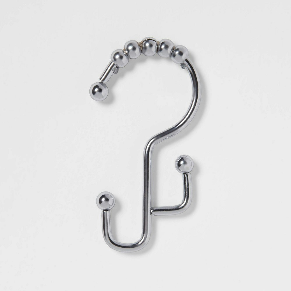 Threshold Brushed Nickel Double Glide Shower Hooks: $12 Threshold Brushed Nickel Double Glide Shower Hooks: $12