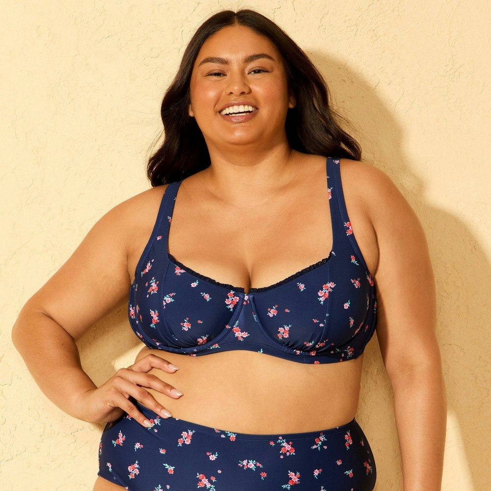 Wild Fable Women's Floral Print Underwire Bikini Top: $25