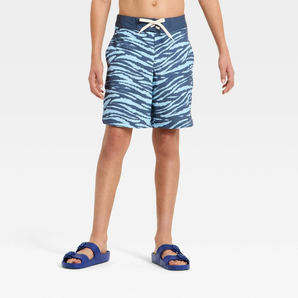 Art Class Boys' Blue Paradise Husky Swim Trunks: $18