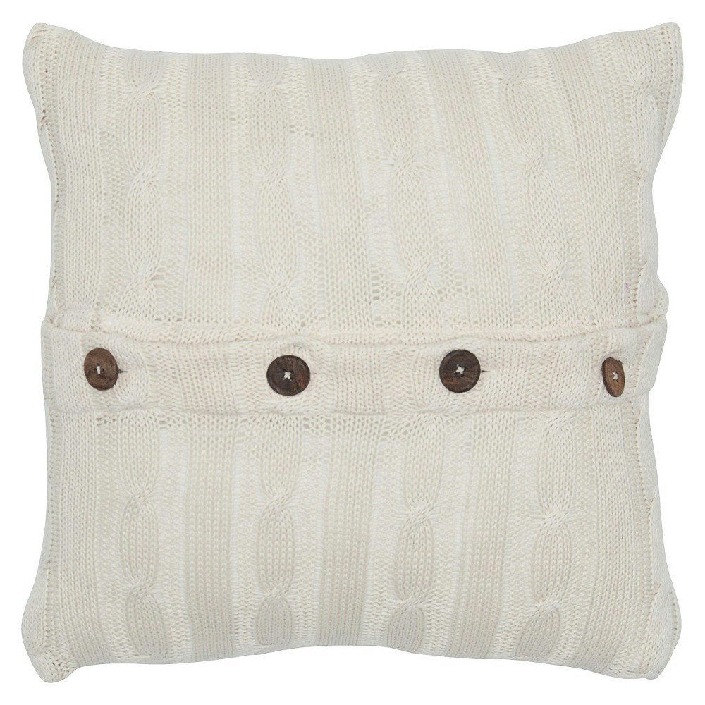 Rizzy Home 18"x18" Ivory Sweater Knit Throw Pillow: $17.39 Rizzy Home 18"x18" Ivory Sweater Knit Throw Pillow: $17.39