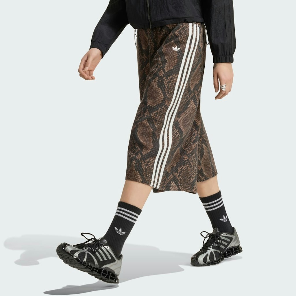 Snake Print Denim Bermuda Shorts: $80 Snake Print Denim Bermuda Shorts: $80
