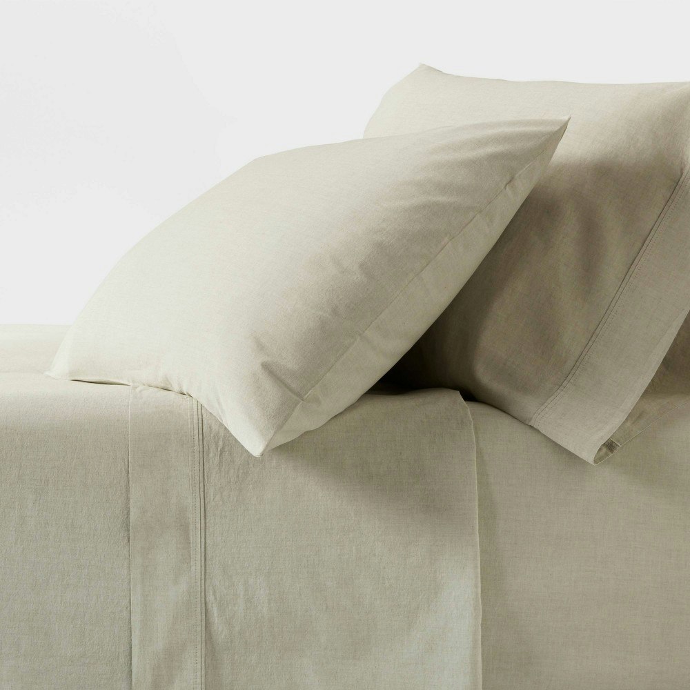 Threshold 250 Thread Count Organic Percale 4-Piece Sheet Set: $55 Threshold 250 Thread Count Organic Percale 4-Piece Sheet Set: $55