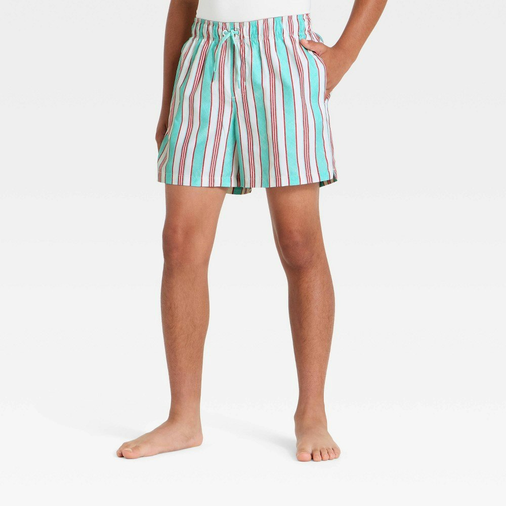 Art Class Boys' Retro Pinstripe Swim Trunks: $15